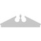 Ekena Millwork Acorn Architectural Grade PVC Combination Pediment, 70"W x 24-3/8"H x 2-3/4"P (Pitch 6/12) PEDPC070X245ACR00 - alternate 6
